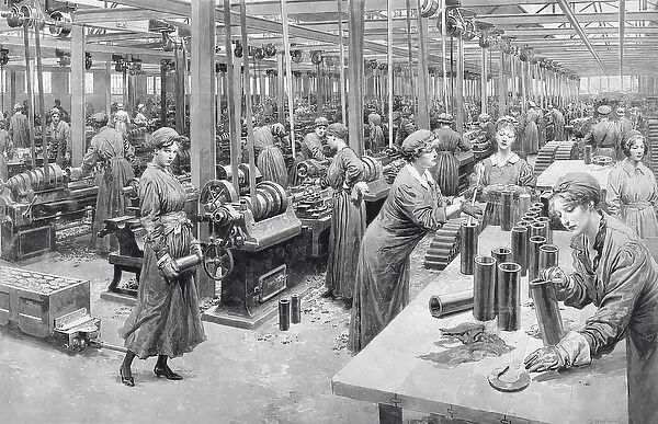 Women working in munitions factory, WW1