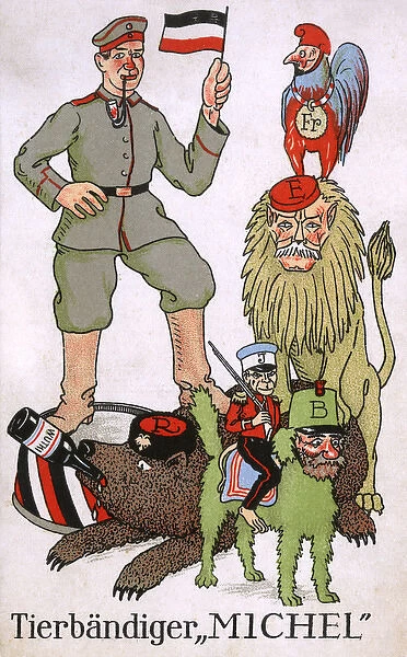 WW1 - German Propaganda - Taming the Allied animals