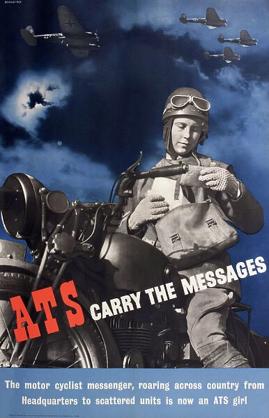 WW2 ATS poster for motorcycle messengers