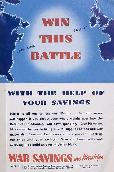 WW2 leaflet, Warship Week, Win this Battle