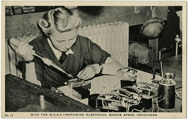 WW2 - With the W. A. A. F. - Repairing Speed Indicators