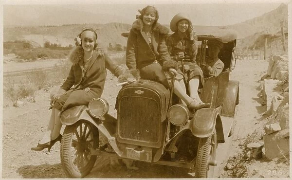Young women on road trip, Tilcara, Argentina, South America