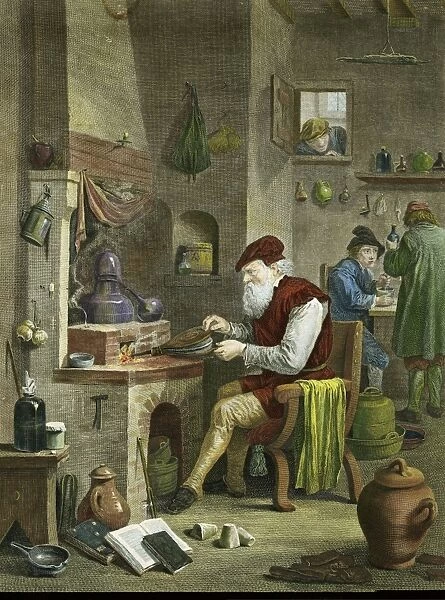 18th Century alchemist, artwork C013  /  9551