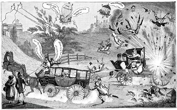 Dangers of steam carriages, 19th century