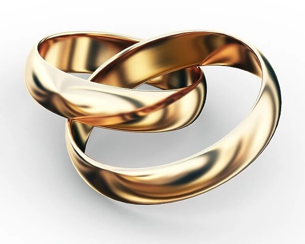 Entwined wedding rings, artwork F006  /  7099