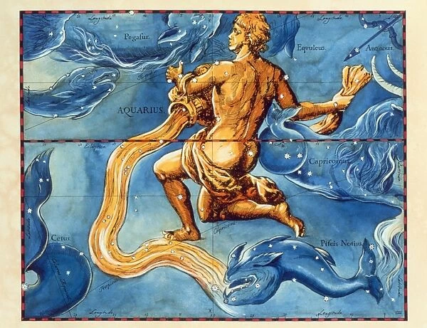 Historical artwork of the constellation Aquarius