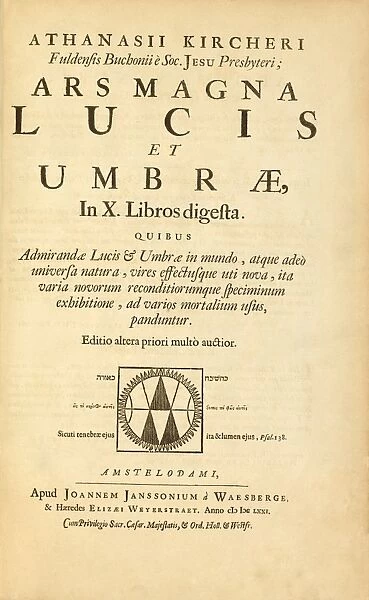 Kirchers book on optics, 1671 edition