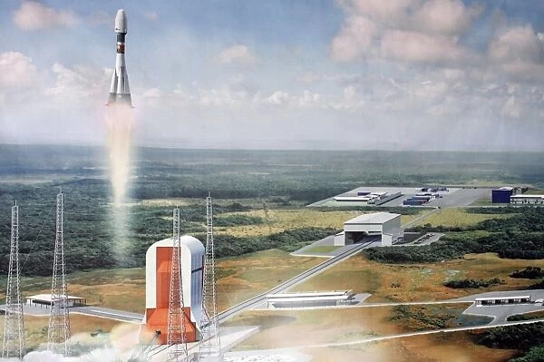 Launch pad model, Guiana Space Centre