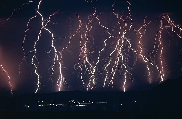 Lightning near Barstow, California