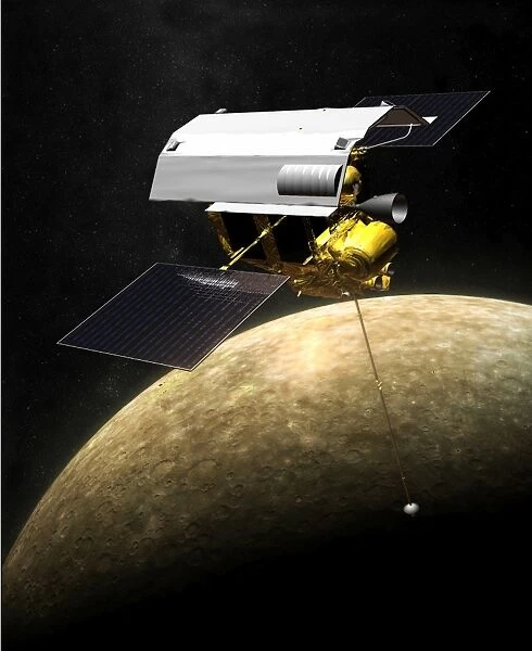 Messenger spacecraft at Mercury