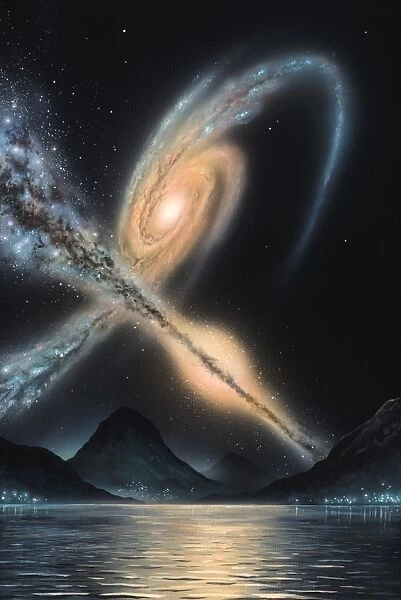 Milky Way-Andromeda galactic collision C014  /  4725