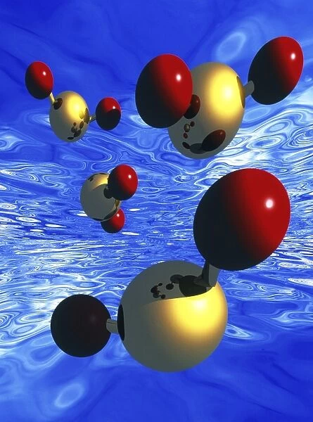 Molecules of water
