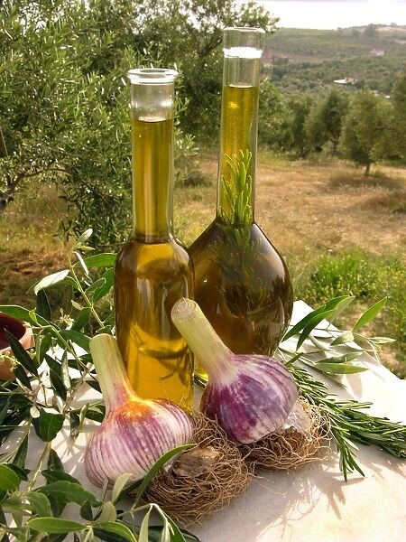 Olive oil and garlic
