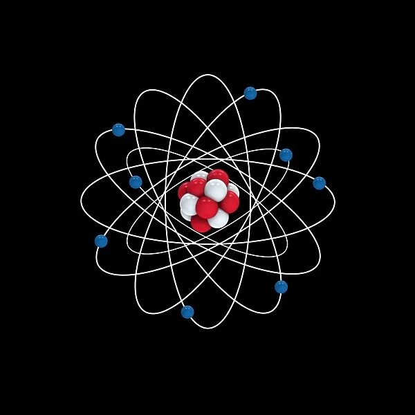 Oxygen atomic structure, artwork