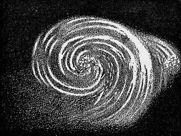 Spiral galaxy, 19th century artwork