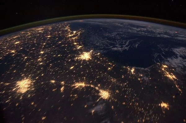 Texas at night, ISS image