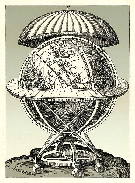 Tycho Brahes celestial sphere, 1584