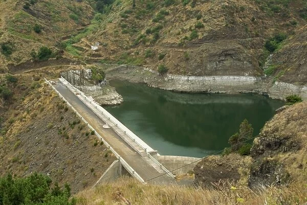 Dam near Hermigua, La Gomera, Canary Islands, Spain, Atlantic, Europe