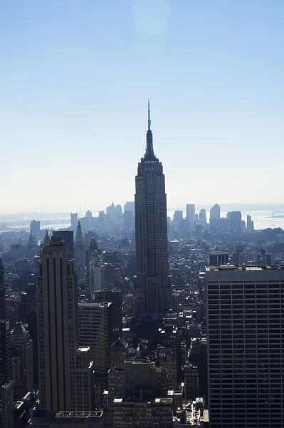 The Empire State Building and Manhattan skyline
