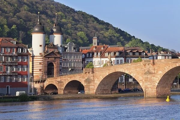 Karl-Theodor-Bridge (Old Bridge) and Gate, Heidelberg, Baden-Wurttemberg, Germany, Europe