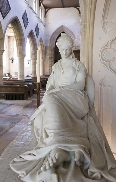 Sculpture of Mary Anne Boulton, died 1829, by Chantrey, St Michaels Church, Great Tew
