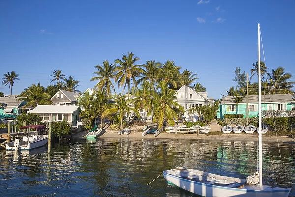 Bahamas, Abaco Islands, Elbow Cay, Hope Town, Harbout front