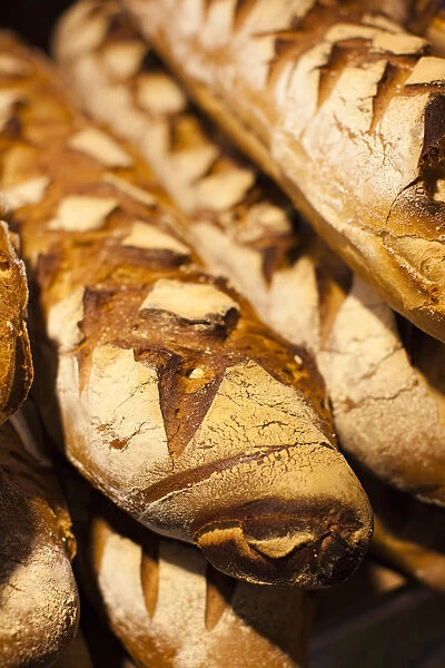 France, Moselle, Lorraine Region, Metz, covered market, artisan bread