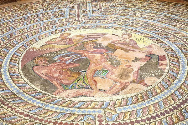 Mosaics at House of Theseus, Kato Pathos Archaeological Park, Pathos, Cyprus, Eastern