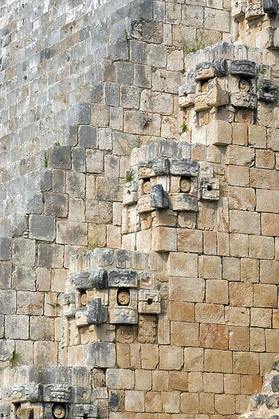 Uxmal, Mexico. Details in the Mayan ruins at Uxmal Mexico
