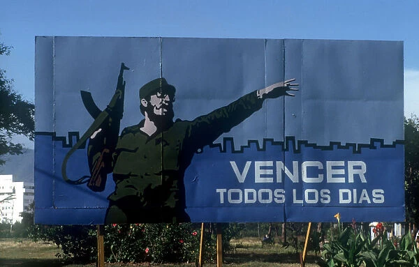 10068386. CUBA Santiago Political poster