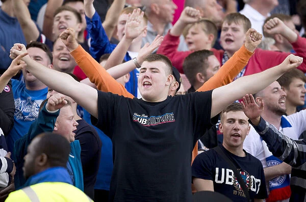 A Sea of Passion: Rangers Fans Celebrate Scottish Cup Victory at Pittodrie Stadium - 2003