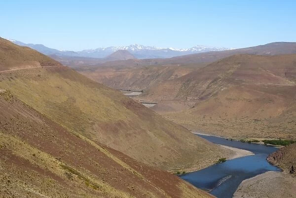 Argentina, Neuquen, typical landscape of the region El Cholo