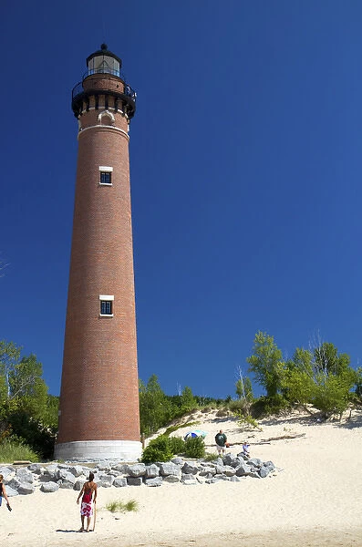 The Little Sable Point Light on Lake Michigan in Golden Township, Michigan, USA