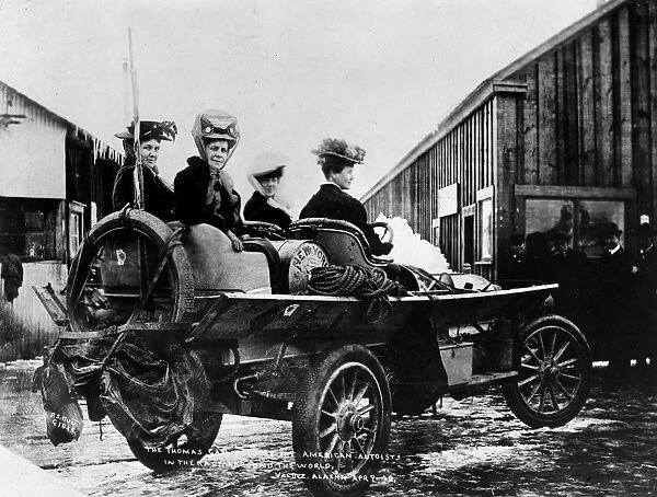0030367. CAR RACE, 1908.. The Thomas automobile used by the American Autoists