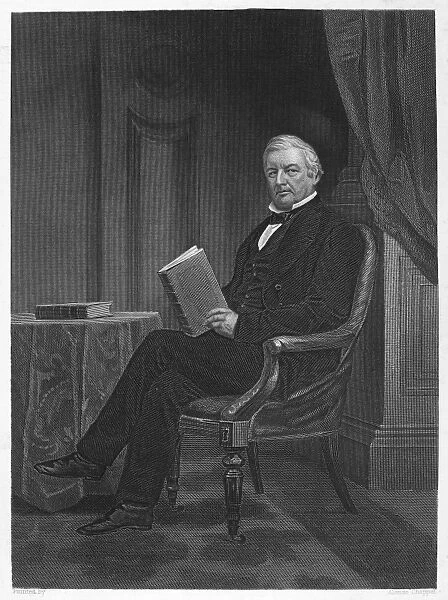 13th president of the United States. Steel engraving, 19th century