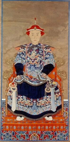 (1711-1799). Chinese emperor (1736-1796). 19th century, painting on silk