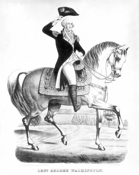 (1732-1799). First President of the United States. Lithograph, American, 19th century