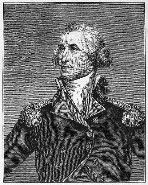 (1732-1799). First President of the United States. Engraving, 19th century