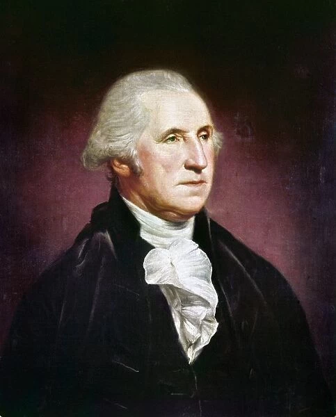 (1732-1799). First President of the United States. Oil painting by Charles Willson Peale, 1795