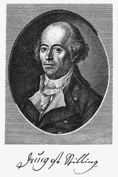 (1740-1817). Johann Heinrich Jung-Stilling. German physician, mystic, and writer. Copper engraving by H. Lips