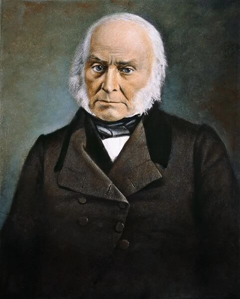 (1767-1848). 6th President of the United States. Oil over a daquerrotype, c1845