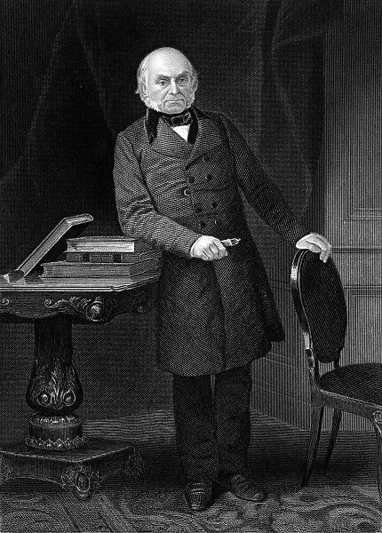 (1767-1848). Sixth President of the United States. Steel engraving, 1861, after an oil painting by Gerardus Duyckinck