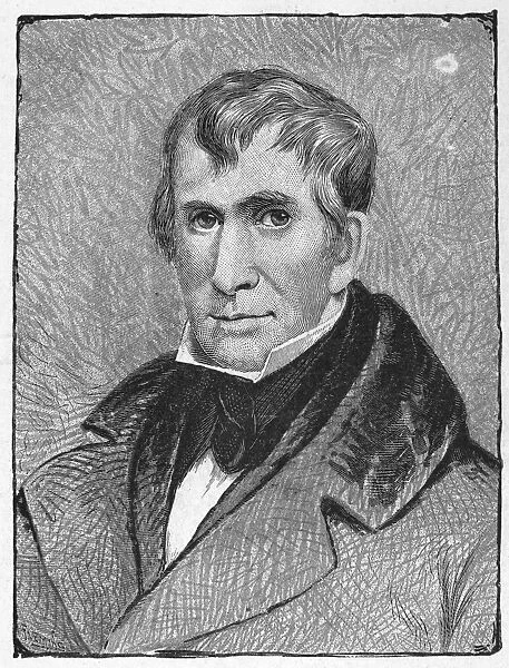 (1773-1841). Ninth President of the United States. Etching and engraving, 19th century