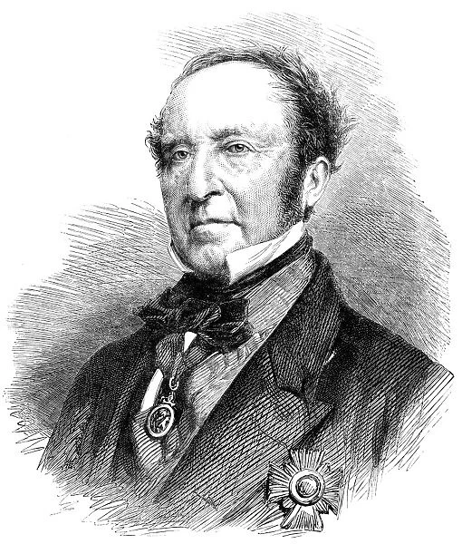(1792-1871). Sir Roderick Impey Murchison. Scottish geologist. Line engraving, English, 1866