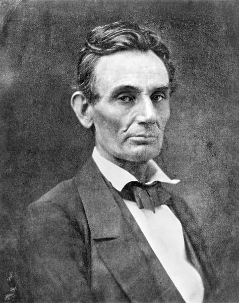 (1809-1865). 16th President of the United States. Photographed at Chicago by Samuel M. Fassett, 4 October 1859