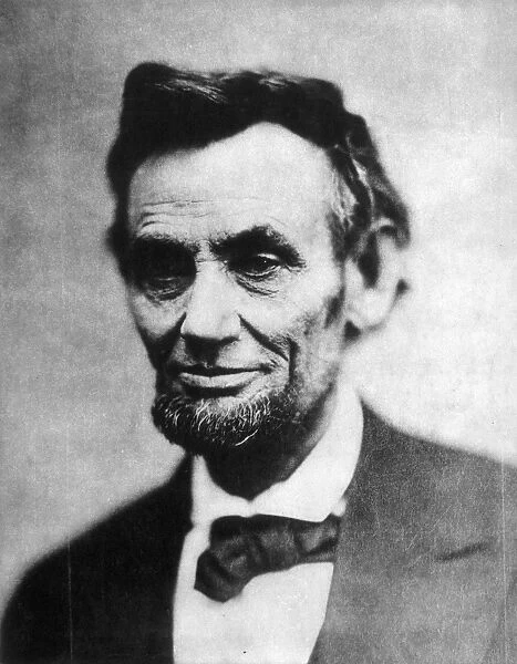 (1809-1865). 16th President of the United States. The last photograph of Lincoln from life, taken by Alexander Gardner, 10 April 1865, four days before Lincoln was assassinated by John Wilkes Booth