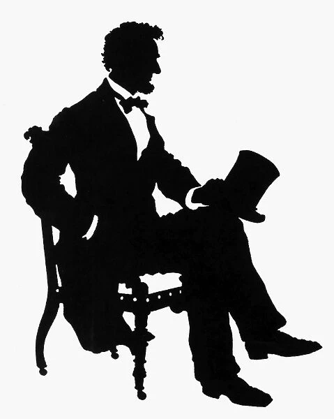(1809-1865). 16th President of the United States. Silhouette