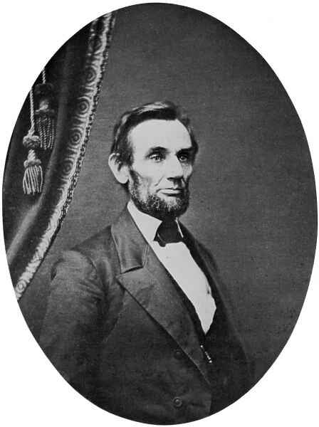 (1809-1865). 16th President of the United States. Photographed by C. S. German in Springfield, Illinois, January 1861, this is one of the earliest portraits of a full-bearded Lincoln