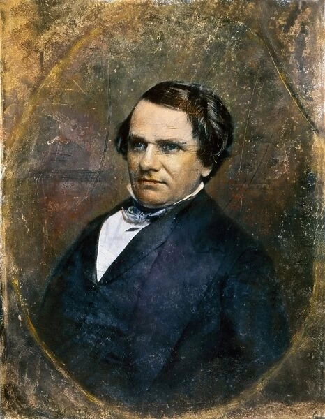 (1813-1861). American politician. Oil over a daguerreotype taken by Mathew Brady, c1847