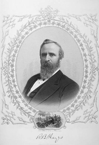 (1822-1893). 19th President of the United States. Late 19th century engraving
